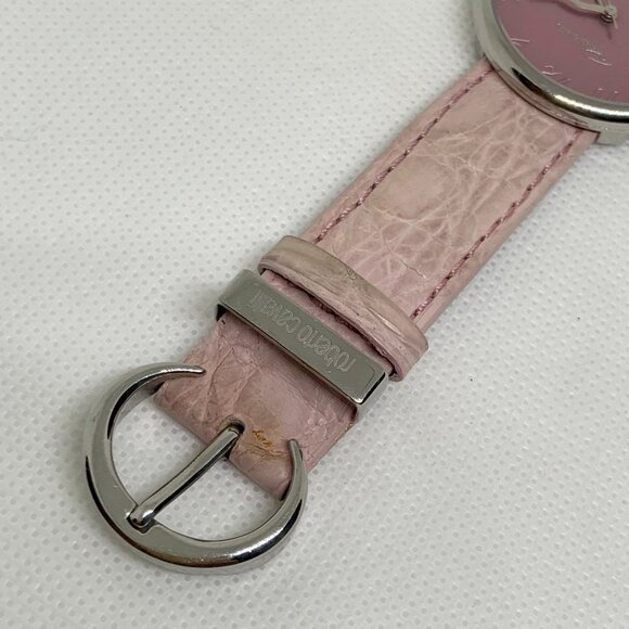 Roberto Cavalli watch 36mm genuine crocodile Italy leather up to 7” running - Picture 4 of 9